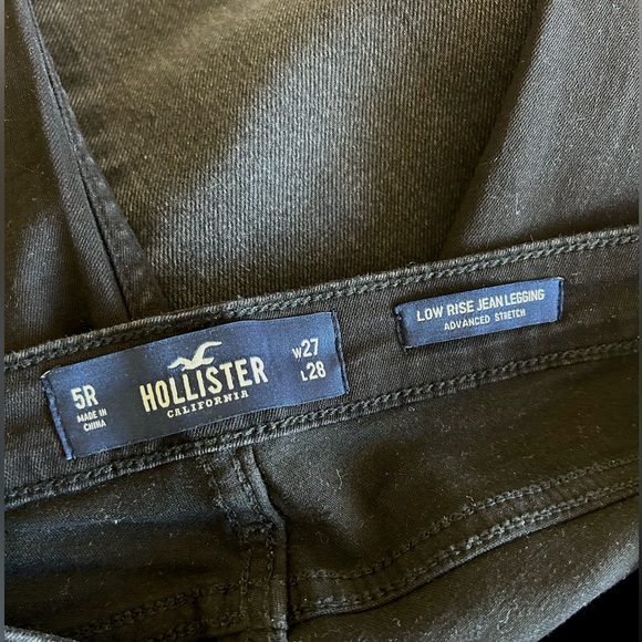 Hollister Black Low Rise Ripped Jean - Picture 3 of 8